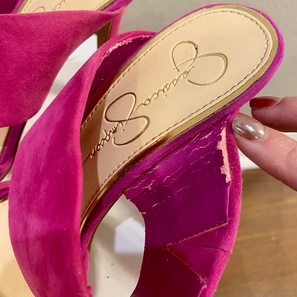 Jessica Simpson Fuchsia Suede Heels - Picture 8 of 8